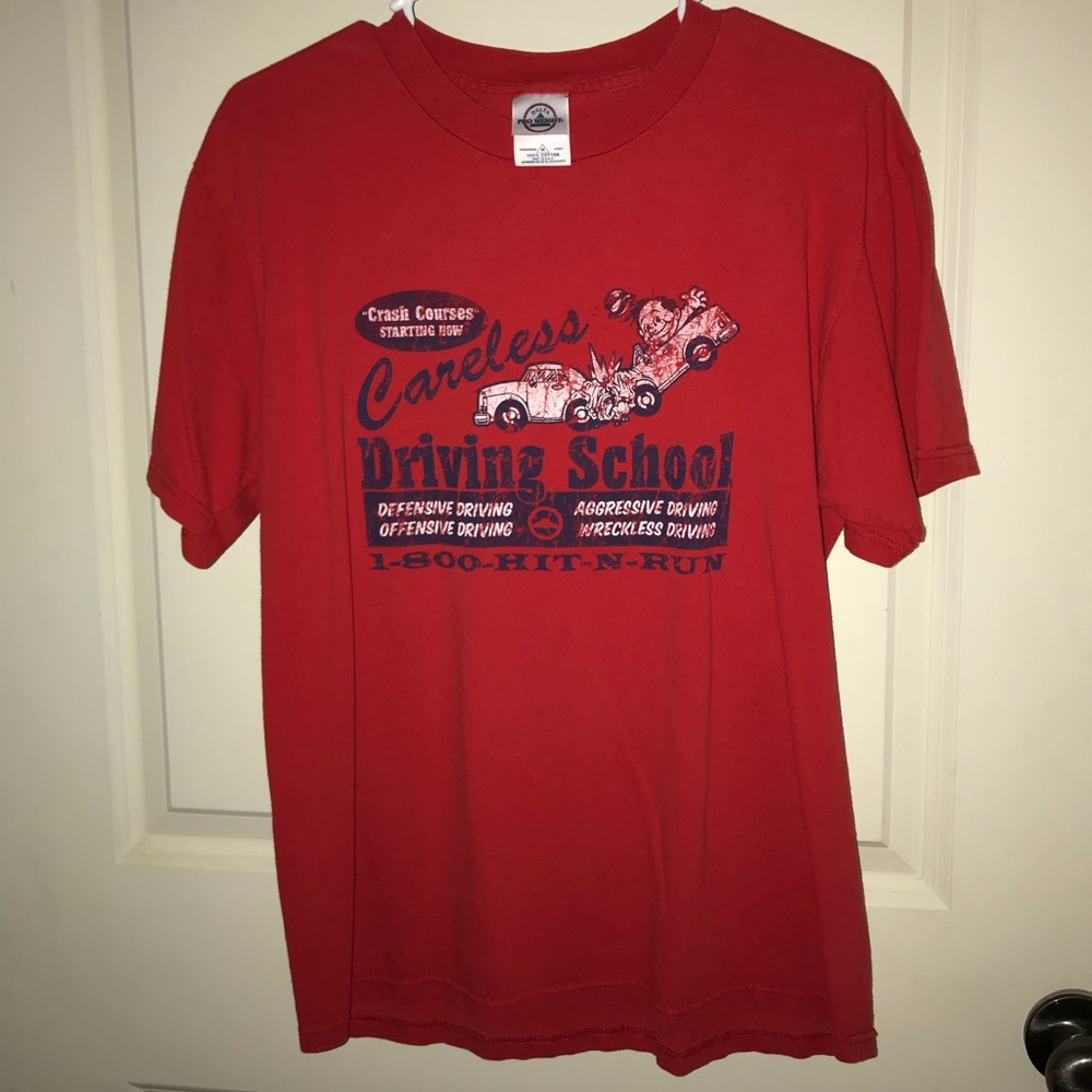 Men’s “Careless Driving School” Humor Tee M